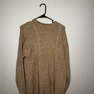 Cozy Tan Knit Sweater